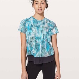 55. Lululemon Athletica Blue Quick pace Short Sleeve Top